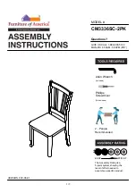 Furniture of America Edgewood CM3336SC-2PK Assembly Instructions Manual preview