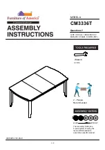 Furniture of America Edgewood CM3336T Assembly Instructions Manual preview