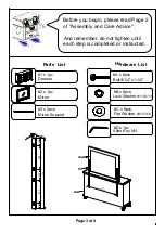 Preview for 3 page of Furniture of America Europa CM7389D Assembly Instructions