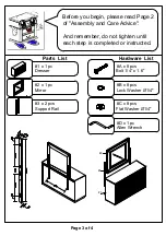 Preview for 3 page of Furniture of America Eutropia CM7394D Assembly Instructions