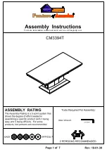 Furniture of America Evangeline CM3394T Assembly Instructions Manual preview