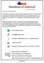 Preview for 2 page of Furniture of America FCL-600-4L Assembly Instructions Manual