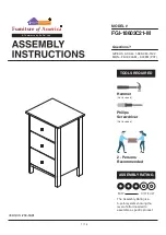 Preview for 1 page of Furniture of America FGI-18603C21-M Assembly Instructions Manual