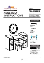 Preview for 1 page of Furniture of America FOA-DK5683 Assembly Instructions Manual