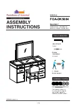 Preview for 1 page of Furniture of America FOA-DK5684 Assembly Instructions Manual