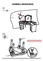 Preview for 15 page of Furniture of America FOA-DK5686 Assembly Instructions Manual