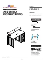 Preview for 1 page of Furniture of America FOA-DK915 Assembly Instructions Manual