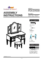 Preview for 1 page of Furniture of America FOA-DK930 Assembly Instructions Manual