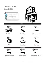 Preview for 5 page of Furniture of America FOA-DK930 Assembly Instructions Manual