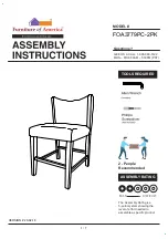 Furniture of America FOA3779PC-2PK Assembly Instructions Manual preview