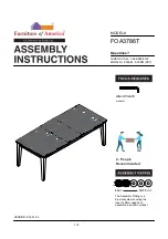 Preview for 1 page of Furniture of America FOA3786T Assembly Instructions Manual