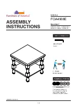 Preview for 1 page of Furniture of America FOA4908E Assembly Instructions Manual