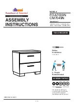 Preview for 1 page of Furniture of America FOA7039N Assembly Instructions Manual