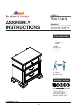 Preview for 1 page of Furniture of America FOA7144N Assembly Instructions Manual