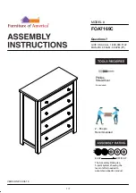 Preview for 1 page of Furniture of America FOA7169C Assembly Instructions Manual