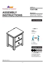 Preview for 1 page of Furniture of America FOA7169N Assembly Instructions Manual