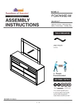 Preview for 1 page of Furniture of America FOA7490D-M Assembly Instructions Manual