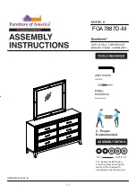 Furniture of America FOA7887D-M Assembly Instructions Manual preview