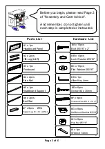 Preview for 3 page of Furniture of America FOA7887Q Assembly Instructions Manual