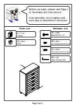 Preview for 3 page of Furniture of America FOA7893C Assembly Instructions