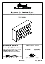 Preview for 1 page of Furniture of America FOA7893D Assembly Instructions