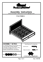 Preview for 1 page of Furniture of America FOA7893EK Assembly Instructions Manual