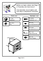 Preview for 3 page of Furniture of America FOA7893N Assembly Instructions