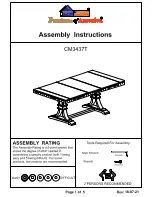 Preview for 1 page of Furniture of America Foster CM3437T Assembly Instructions Manual