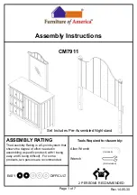 Furniture of America Francesca CM7911 Assembly Instructions Manual preview