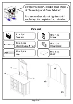 Предварительный просмотр 3 страницы Furniture of America Francesca CM7911 Assembly Instructions Manual