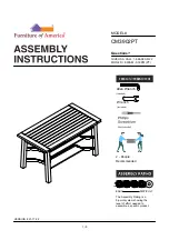 Preview for 1 page of Furniture of America Fredonia CM3902PT Assembly Instructions Manual