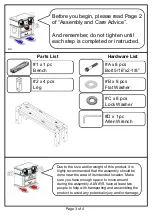 Preview for 3 page of Furniture of America Frontier CM3603BN Assembly Instructions