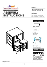 Preview for 1 page of Furniture of America Gandra CM3782-3PK Assembly Instructions Manual