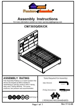 Preview for 1 page of Furniture of America Gemma CM7303Q Assembly Instructions Manual