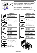 Preview for 3 page of Furniture of America Gemma CM7303Q Assembly Instructions Manual