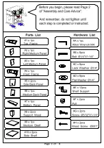 Preview for 3 page of Furniture of America Georgia CM5089-TV-60 Assembly Instructions Manual
