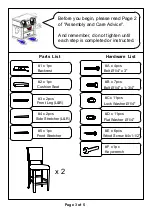 Предварительный просмотр 3 страницы Furniture of America Glenbrook CM3018PC Assembly Instructions