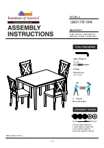 Furniture of America Glenham CM3175T-5PK Assembly Instructions Manual preview