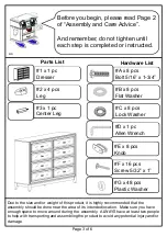 Preview for 3 page of Furniture of America Golva CM7295D Assembly Instructions Manual