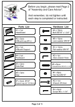 Preview for 3 page of Furniture of America Golva CM7295Q Assembly Instructions Manual