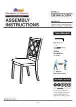 Furniture of America Haleigh CM3491RT-5PC Assembly Instructions Manual preview