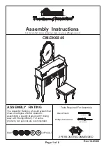 Preview for 1 page of Furniture of America Harriet CM-DK6845 Assembly Instructions Manual