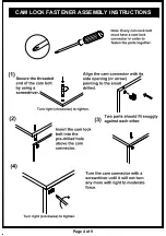 Preview for 4 page of Furniture of America HFW-1425-4 Assembly Instructions Manual