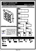 Preview for 5 page of Furniture of America HFW-1425-4 Assembly Instructions Manual