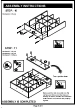 Preview for 9 page of Furniture of America HFW-1425-4 Assembly Instructions Manual