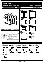 Preview for 5 page of Furniture of America HFW-1453-6 Assembly Instructions Manual