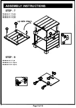 Preview for 9 page of Furniture of America HFW-1453-6 Assembly Instructions Manual