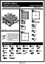 Preview for 5 page of Furniture of America HFW-1454-6 Assembly Instructions Manual