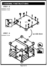 Preview for 9 page of Furniture of America HFW-1454-6 Assembly Instructions Manual