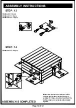 Preview for 12 page of Furniture of America HFW-1454-6 Assembly Instructions Manual